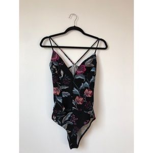 Floral Deep V Bodysuit